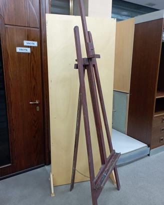 Cavalletto grande per pittura in legno