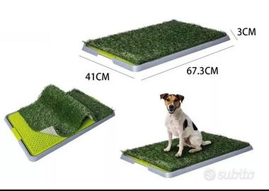 Lettiera per cani con erba sintetica 