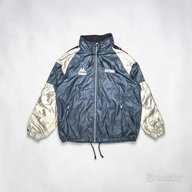 Giacca Kappa Custorino Vintage 90s Navy Silver XL 