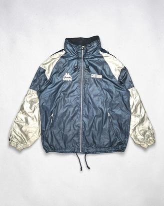 Giacca Kappa Custorino Vintage 90s Navy Silver XL 