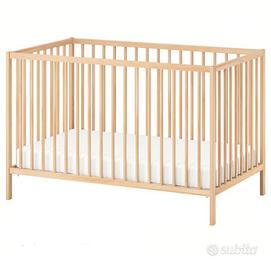 lettino con sbarre ikea + materasso 