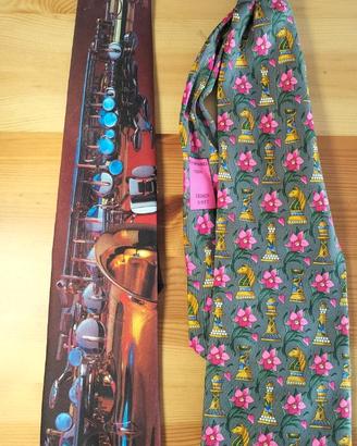 Cravatta Leonard e cravatta estrosa sassofono.
