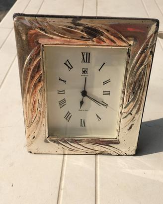 cornice sveglia vintage cm 15*18 argentata