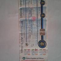 Biglietto Ticket Inter Lazio 1999 2000