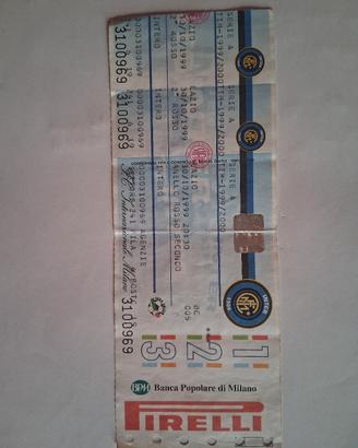 Biglietto Ticket Inter Lazio 1999 2000