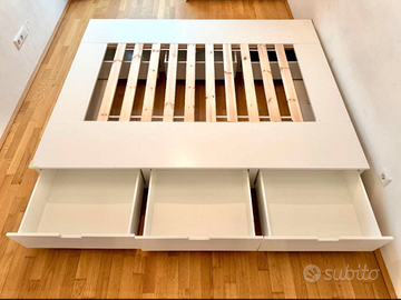 Letto Ikea Nordli con cassetti 140x200 Smontato