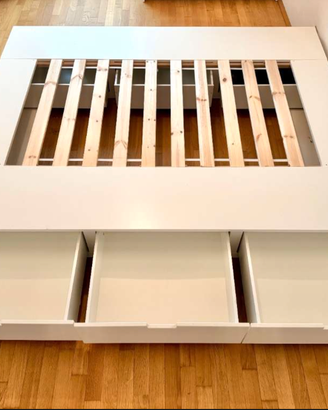 Letto Ikea Nordli con cassetti 140x200 Smontato