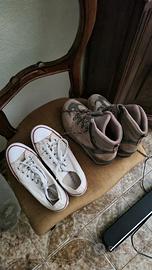 Converse all star originali bianche n.38