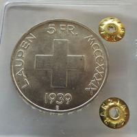 Svizzera 1939 - 5 Franchi Argento - Laupen - RARA