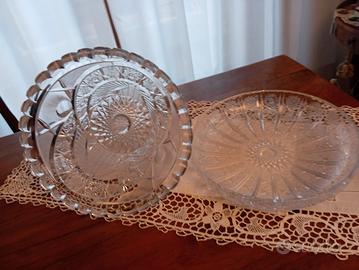 coppa e piatto in cristallo di Boemia 800