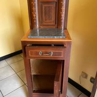 NR. 2 COMODINI VINTAGE CON PIANO IN MARMO GRIGIO