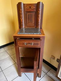 NR. 2 COMODINI VINTAGE CON PIANO IN MARMO GRIGIO