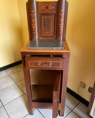 NR. 2 COMODINI VINTAGE CON PIANO IN MARMO GRIGIO
