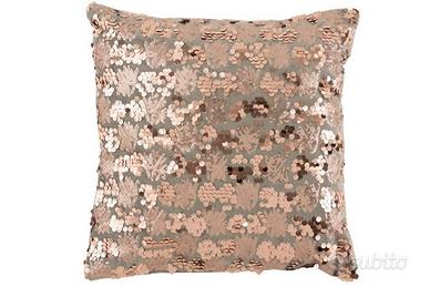 Cuscini velluto e paillettes rosa/grigio /marrone