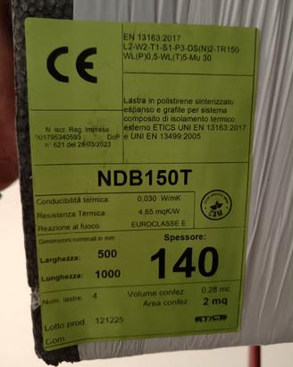 Pannelli isolanti EPS grafite 140mm – NDB150T – 30