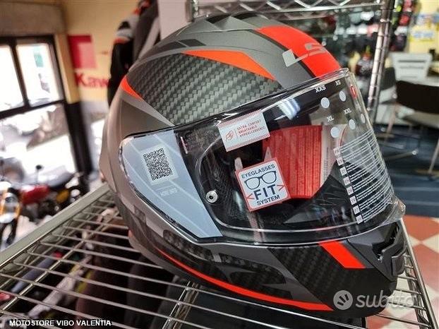 CASCO INTEGRALE LS2 FF800 STORM RACER TITANIUM FLUO ORANGE X