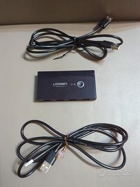 commutatore USB tra 2 PC - kvm switch - Ugreen