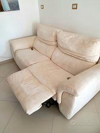 Divano 4 posti, 2 sedute reclinabili poltrone sofà