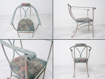 Poltrona in ferro battuto  stile Liberty / Shabby