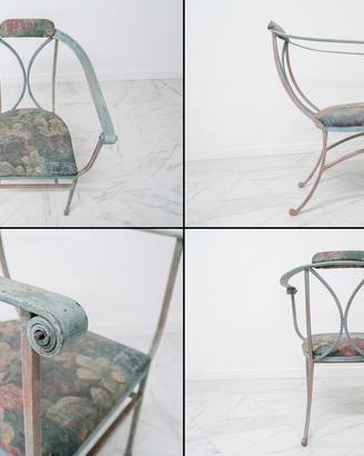 Poltrona in ferro battuto  stile Liberty / Shabby