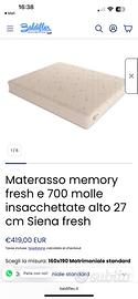 Materasso matrimoniale in memory baldiflex