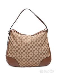Gucci Hobo Bag Tela signature/pelle Marrone 44924