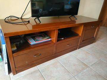 mobile soggiorno TV legno massello