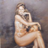 Dipinto quadro fatto a mano Nudo olio su tela