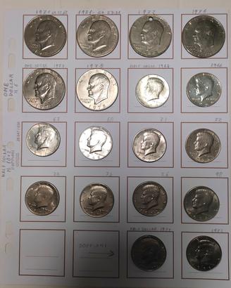 Lotto 18 Monete USA con 4 pezzi in ARGENTO. 