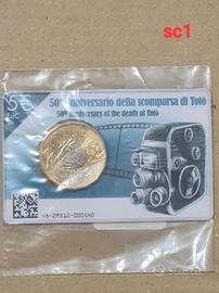 5 euro moneta morte di totò collezione vintage ret