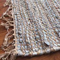 Tappeto enorme intrecciato pelle e iuta