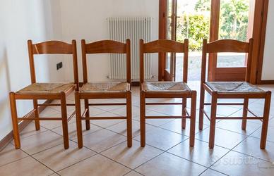 Set 4 sedie in legno classiche