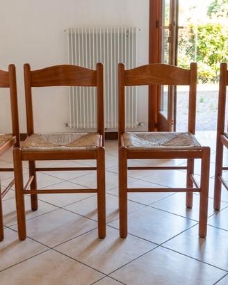 Set 4 sedie in legno classiche