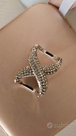 🌸 Ferma foulard sciarpa argento e brillanti 🌸