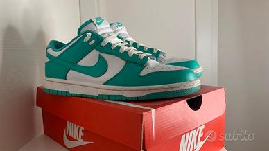 nike dunk verdi acqua+ lacci nuovi 