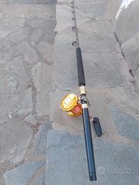 Canna con mulinello da drifting al tonno