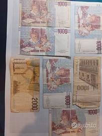 Lotto 7 banconote Italia
