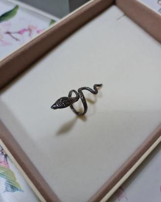 Anello in argento 925 con serpente
