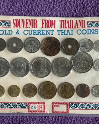 Set di 20 monete Thailandia fuori corso