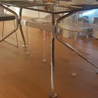 tavolo calligaris cristallo fume' 