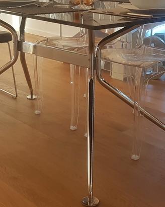 tavolo calligaris cristallo fume' 