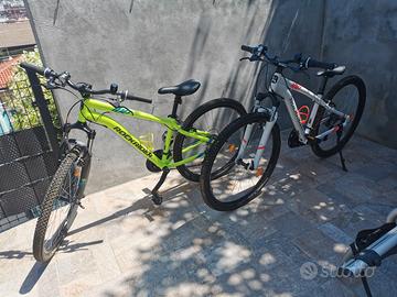 1 Mountain bike bianca con portabici
