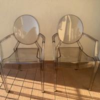 Sedie Kartell Louis Ghost – Coppia, colore grigi