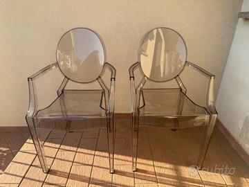 Sedie Kartell Louis Ghost – Coppia, colore grigi