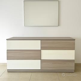 Comò moderno 6 cassetti con specchio – Policoro