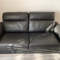 Divano Poltrone e sofà in pelle nera
