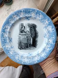 Piatto antico romantico Romeo e Giulietta collezio