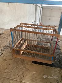 Gabbia per uccelli in legno – 20x15x25 cm