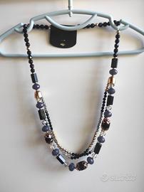Collana multifilo con mix di perline
