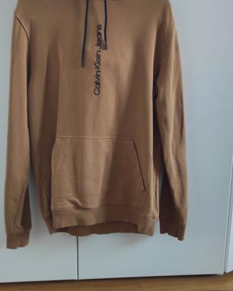 felpa Calvin Klein uomo colore marrone 